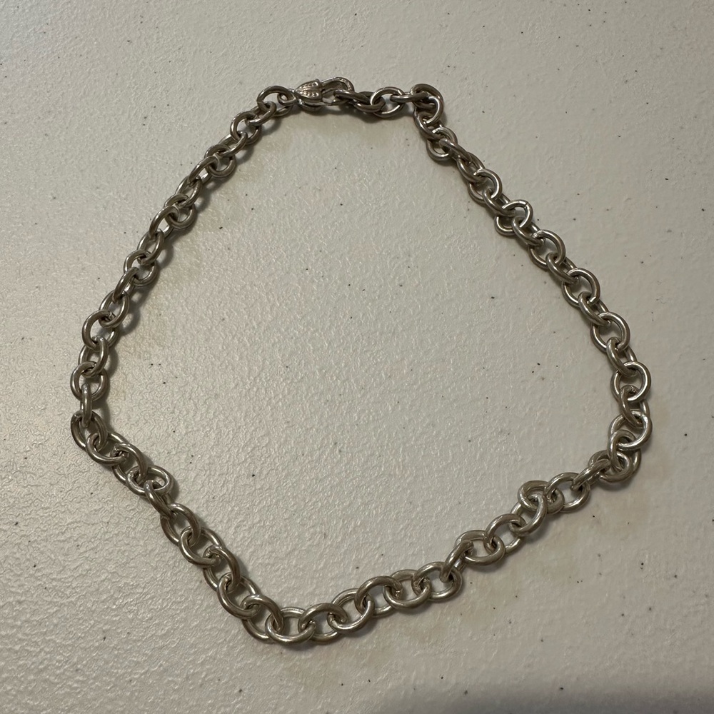 Judith Ripka 925 Silver Heart Clasp Chain Necklace